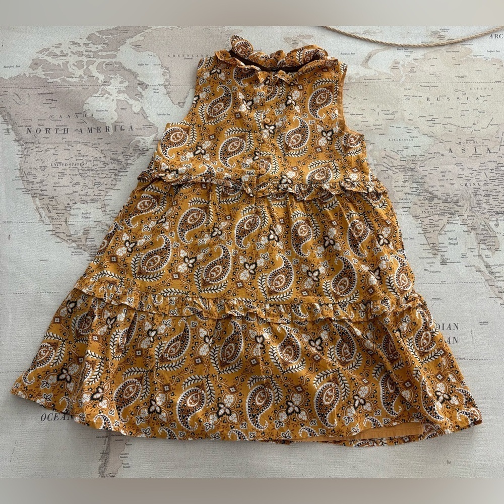 Janie and Jack Paisley Ruffle Tiered Dress Size 7 - Picture 6 of 10
